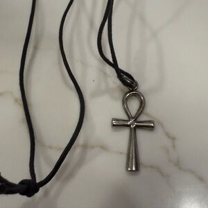 Silver 925 Ankh Pendant Necklace